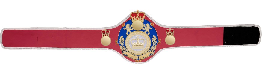QUEENSBURY PRO LEATHER WHITE CHAMPION CROWN CHAMPIONSHIP BELT QUEEN/BLUE/G/WHTGEM - AVAILABLE IN 10+ COLOURS